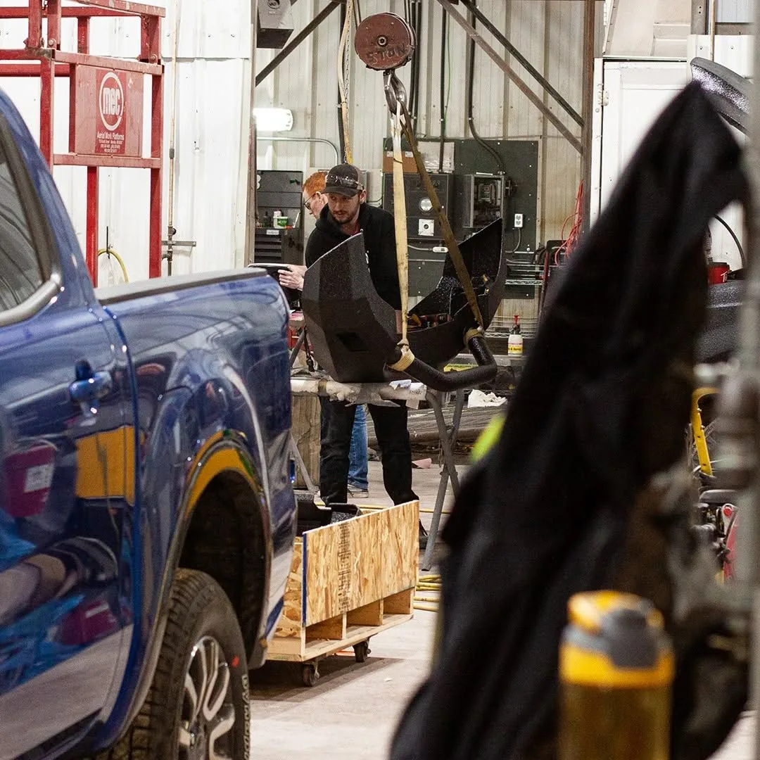 Custom bumper fabrication at Paramount Auto Body